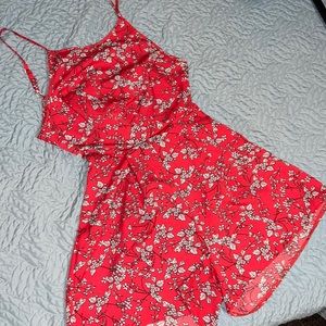 Red & White romper